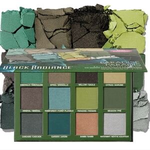 Black Radiance Eyeshadow Palette - Green and Brown 12 Shades